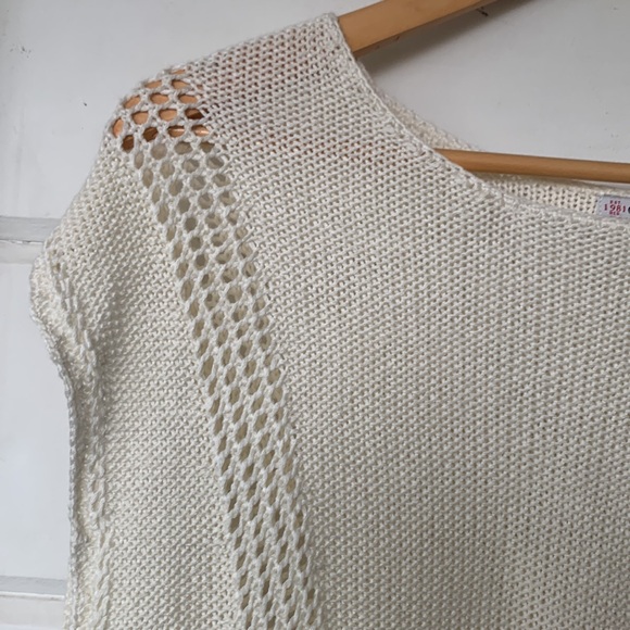 Cream knit Guess Jeans crochet top - Picture 4 of 5